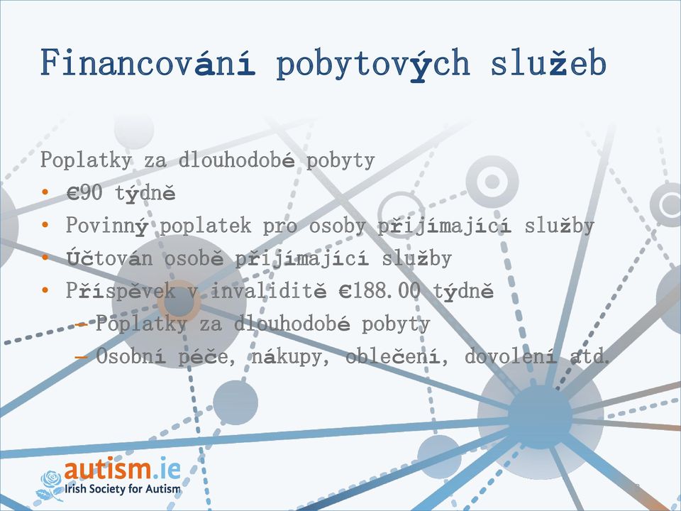 osobě přijímající služby Příspěvek v invaliditě 188.