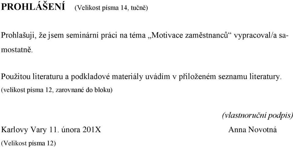 Použitou literaturu a podkladové materiály uvádím v přiloženém seznamu literatury.