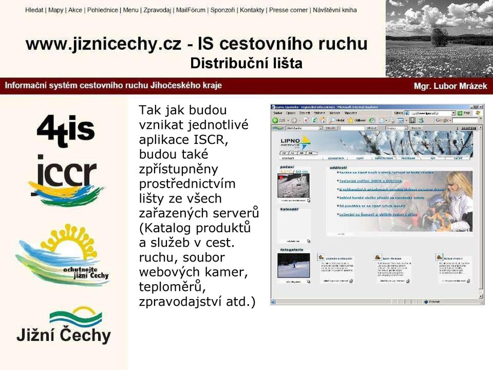 lišty ze všech zařazených serverů (Katalog produktů a