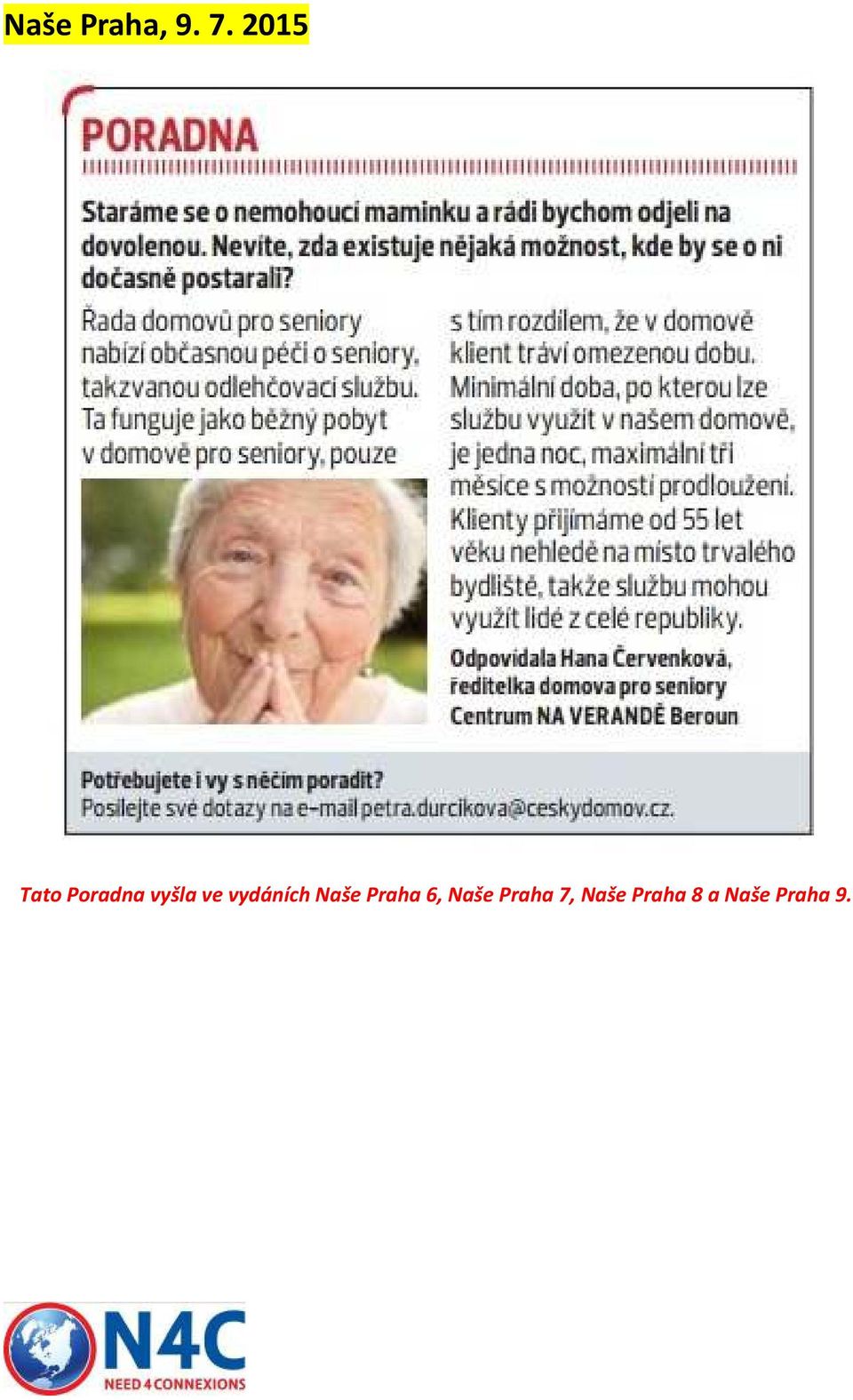 vydáních Naše Praha 6, Naše