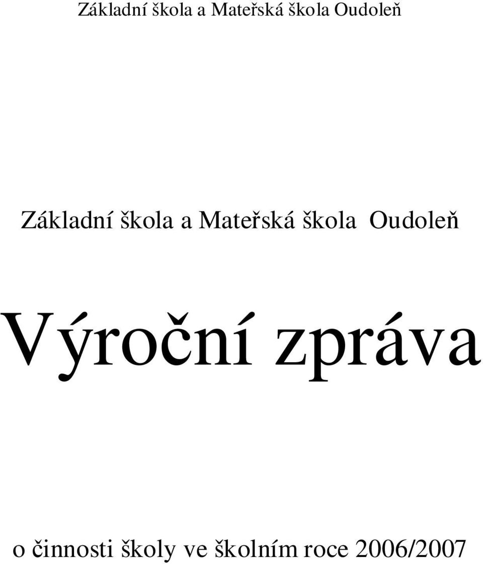 Výroční zpráva o