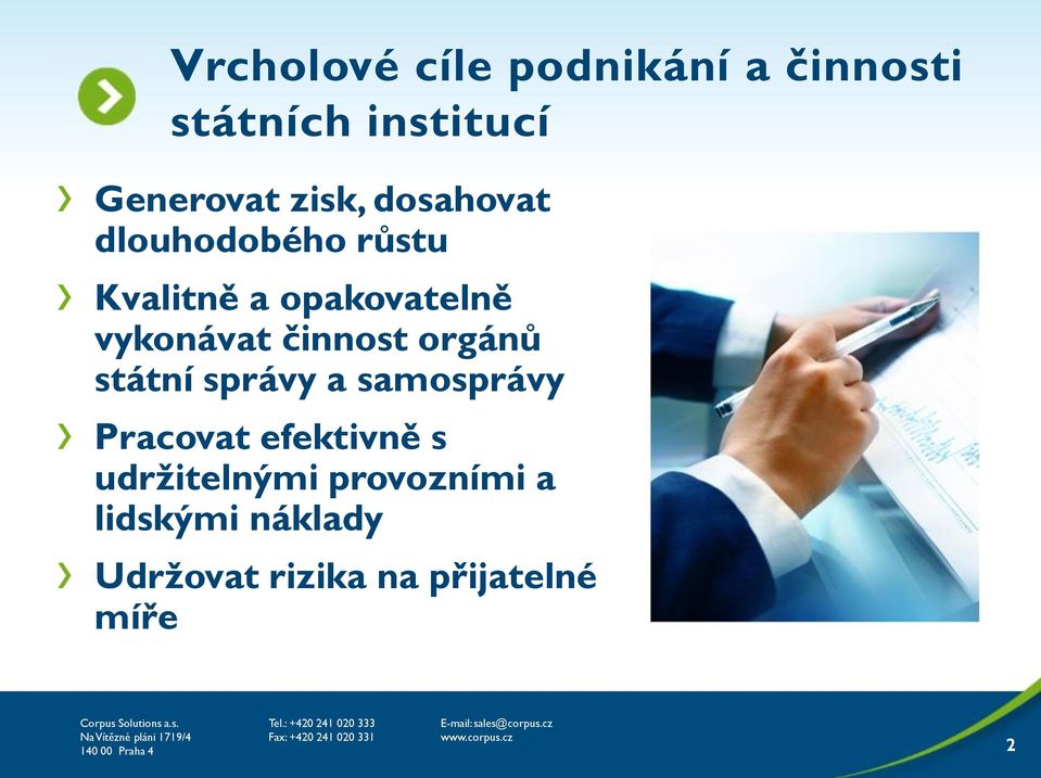 činnost orgánů státní správy a samosprávy Pracovat efektivně s
