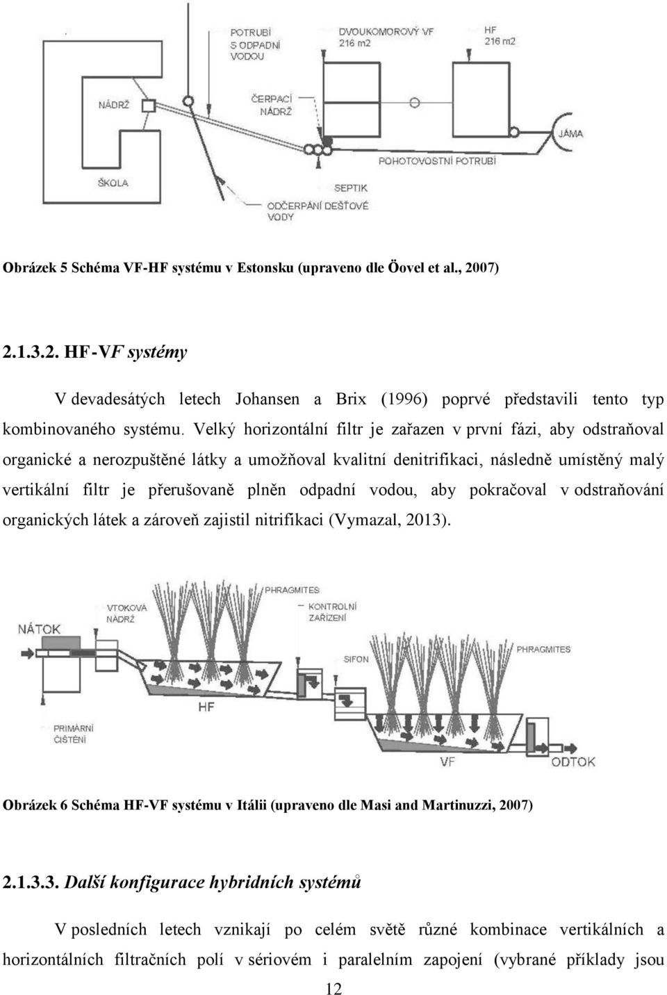 odpadní vodou, aby pokračoval v odstraňování organických látek a zároveň zajistil nitrifikaci (Vymazal, 2013)