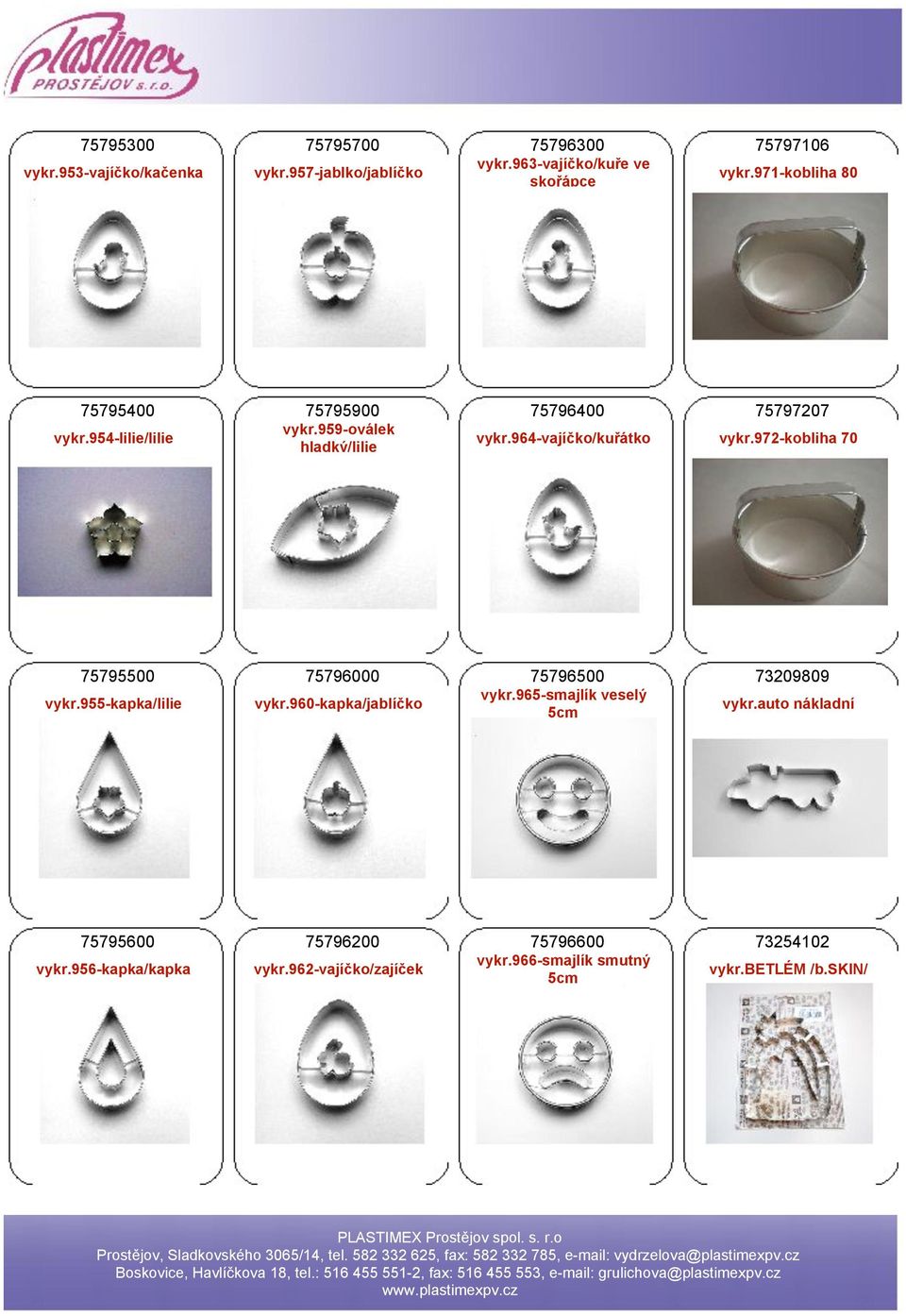 972-kobliha 70 75795500 vykr.955-kapka/lilie 75796000 vykr.960-kapka/jablíčko 75796500 vykr.965-smajlík veselý 5cm 73209809 vykr.