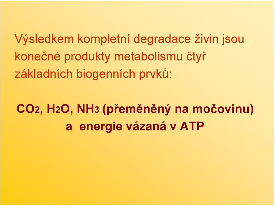 základních biogenních prvků: CO2, H2O,