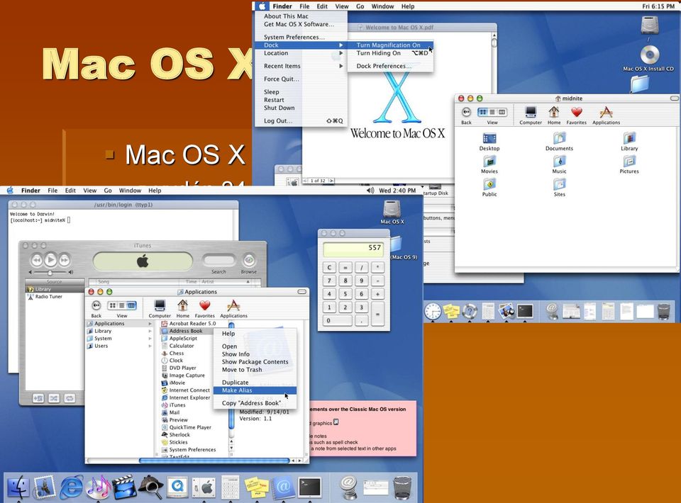 březen 2001 Mac OS X