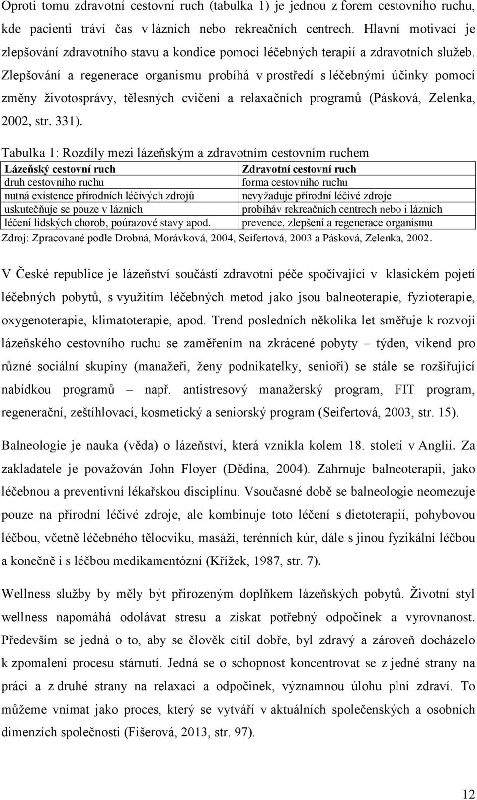 Zlepšování a regenerace organismu probíhá v prostředí s léčebnými účinky pomocí změny životosprávy, tělesných cvičení a relaxačních programů (Pásková, Zelenka, 2002, str. 331).