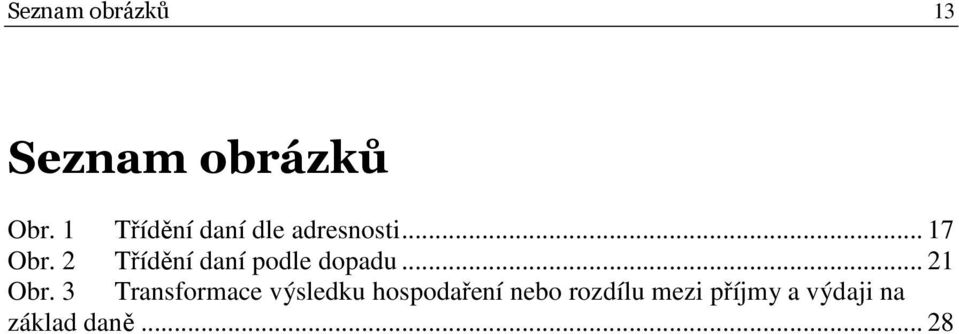 2 Třídění daní podle dopadu... 21 Obr.