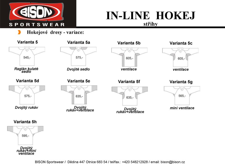 Dvojité sedlo Varianta 5d Varianta 5e Varianta 5f