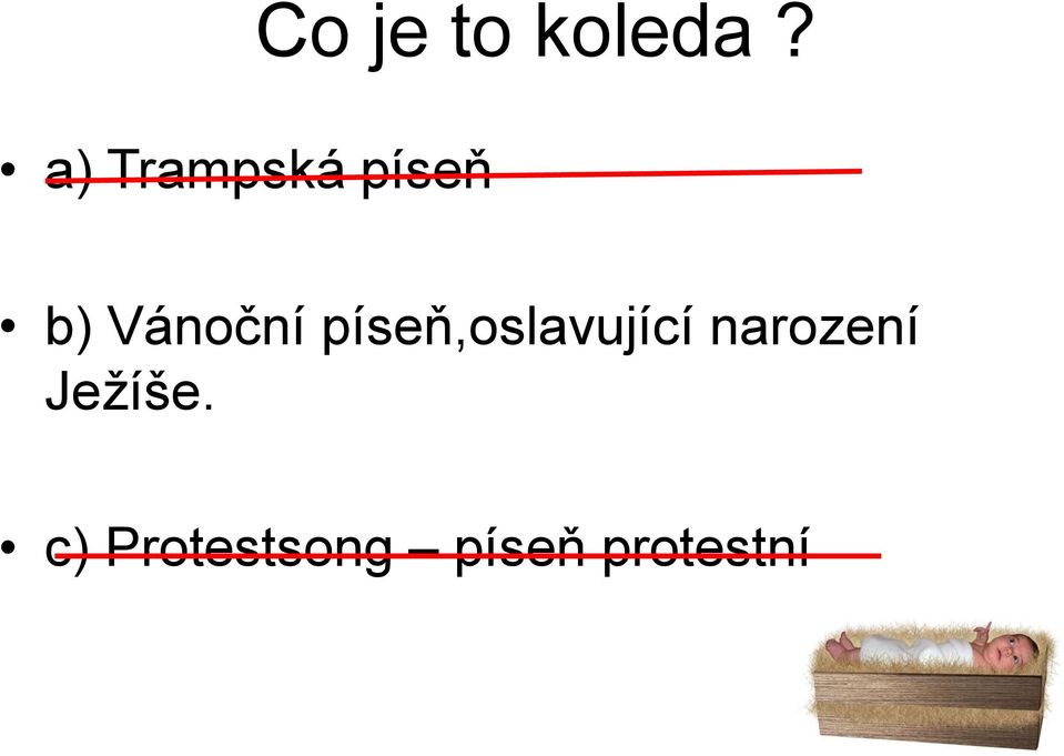 Vánoční píseň,oslavující