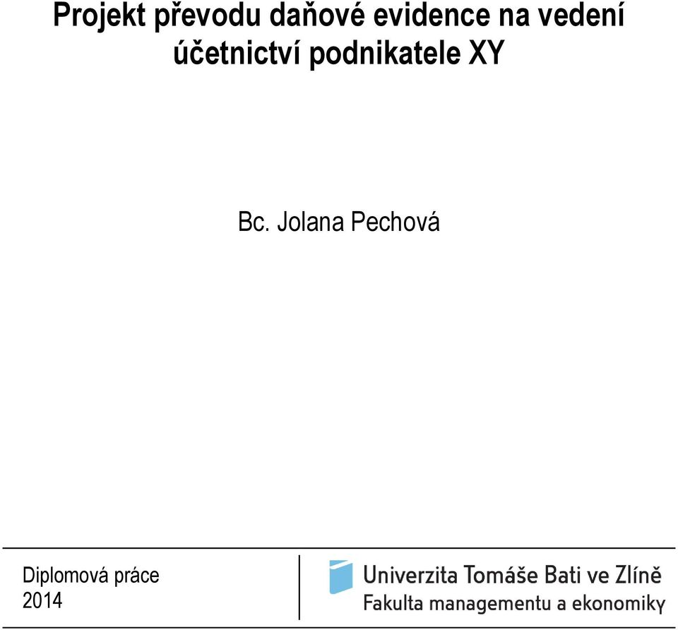 účetnictví podnikatele XY