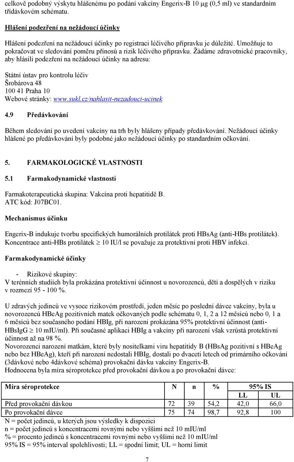 Žádáme zdravotnické pracovníky, aby hlásili podezření na nežádoucí účinky na adresu: Státní ústav pro kontrolu léčiv Šrobárova 48 100 41 Praha 10 Webové stránky: www.sukl.