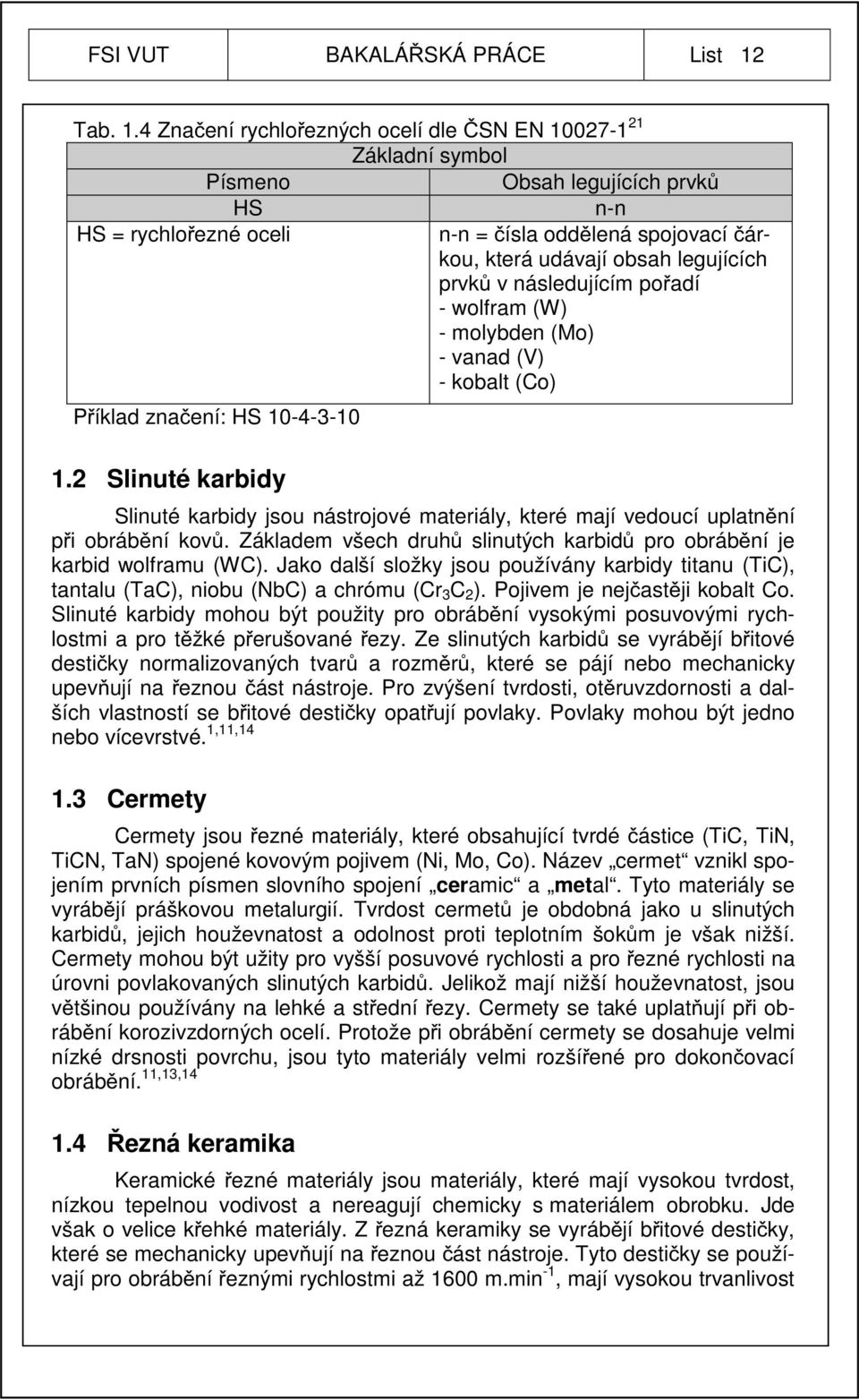 (V) - kobalt (Co) Slinuté karbidy jsou nástrojové materiály, které mají vedoucí uplatnění při obrábění kovů. Základem všech druhů slinutých karbidů pro obrábění je karbid wolframu (WC).