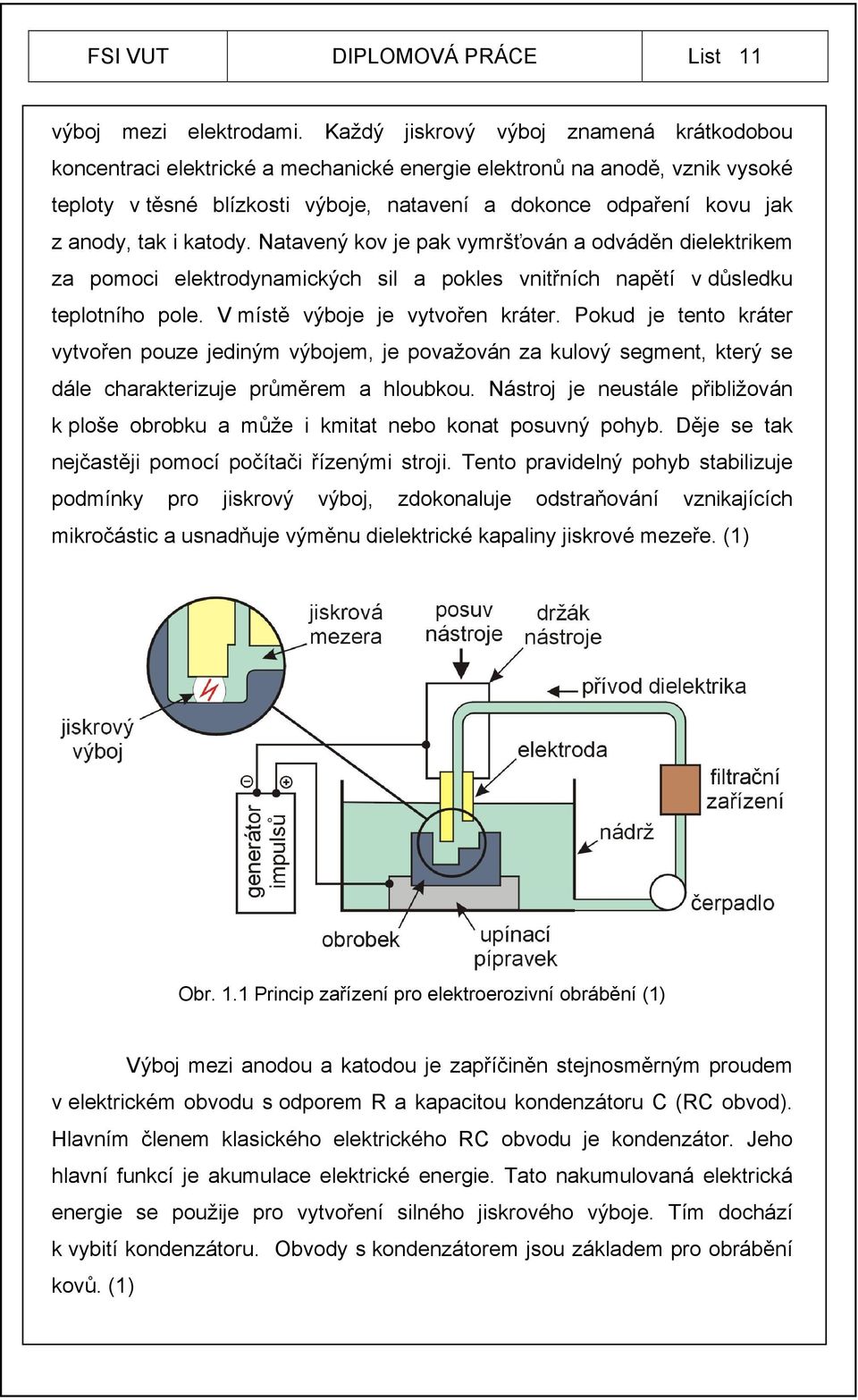 tak i katody. Natavený kov je pak vymršťován a odváděn dielektrikem za pomoci elektrodynamických sil a pokles vnitřních napětí v důsledku teplotního pole. V místě výboje je vytvořen kráter.