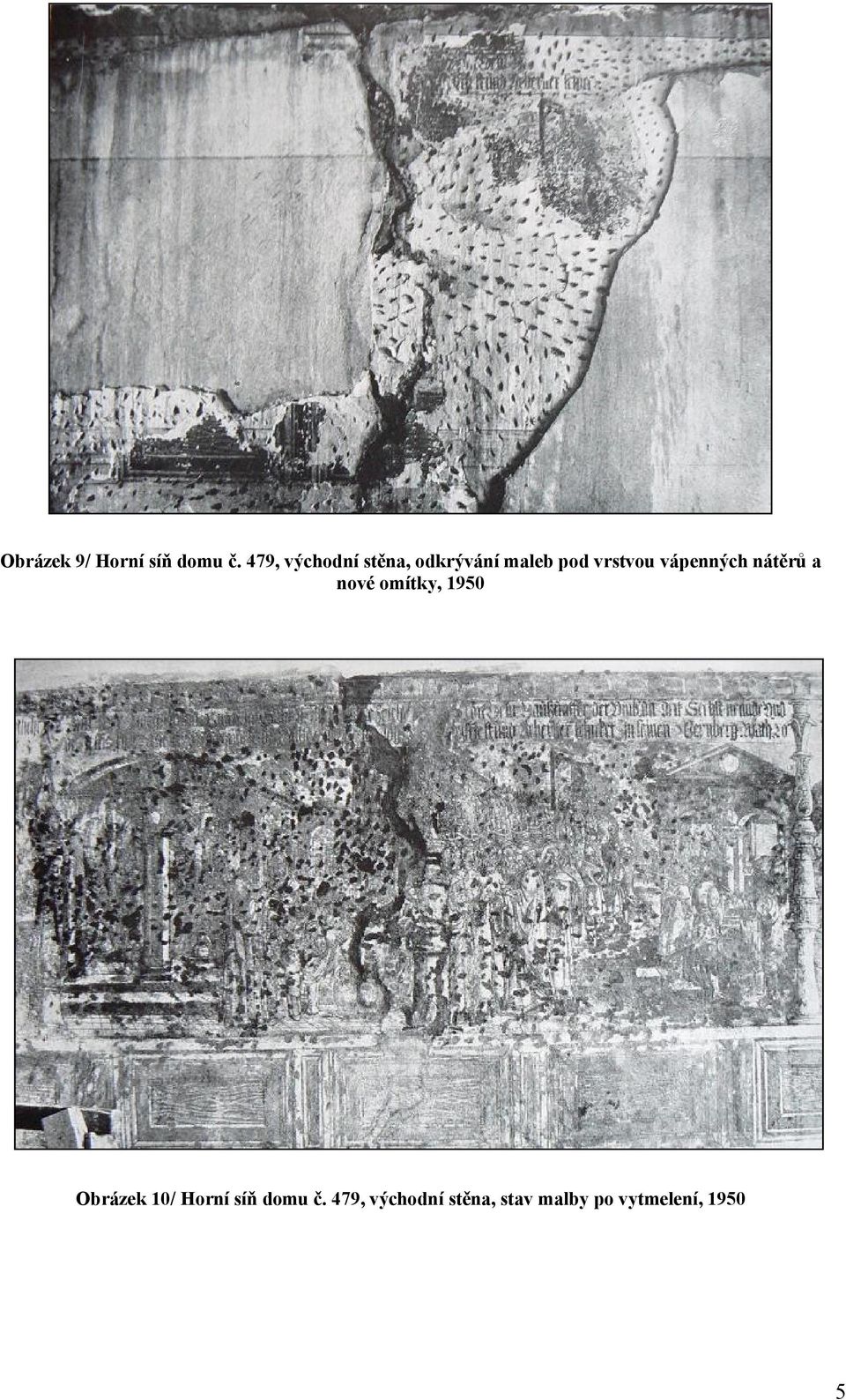 vápenných nátěrů a nové omítky, 1950 Obrázek 10/