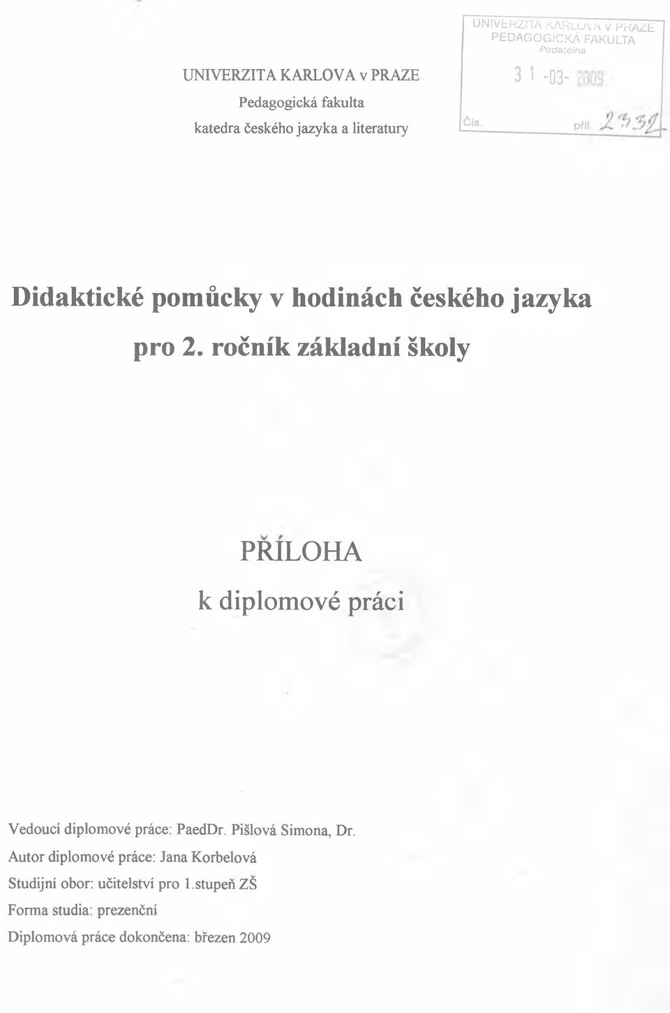 Didaktické pomůcky v hodinách českého jazyka pro 2. ročník základní školy -  PDF Free Download
