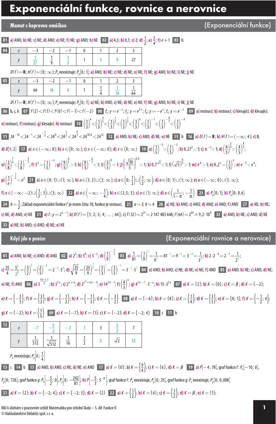 f( ) f e : = f e : = f e : = f e : = a) rostoucí b) rostoucí c) klesající d) klesající e) rostoucí f) rostoucí g) klesající h) rostoucí ( ) <( ) <( ) <( ) <( ) <( ) <( ) <( ) < < < < < <, < a) AN b)