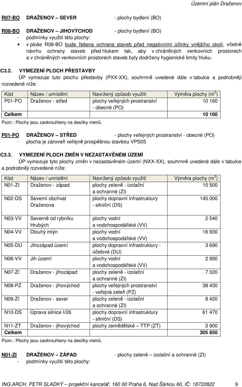 VYMEZENÍ PLOCH PŘESTAVBY ÚP vymezuje tuto plochu přestavby (PXX-XX), souhrnně uvedené dále v tabulce a podrobněji rozvedené níže: Kód Název / umístění Navržený způsob využití Výměra plochy (m 2 )
