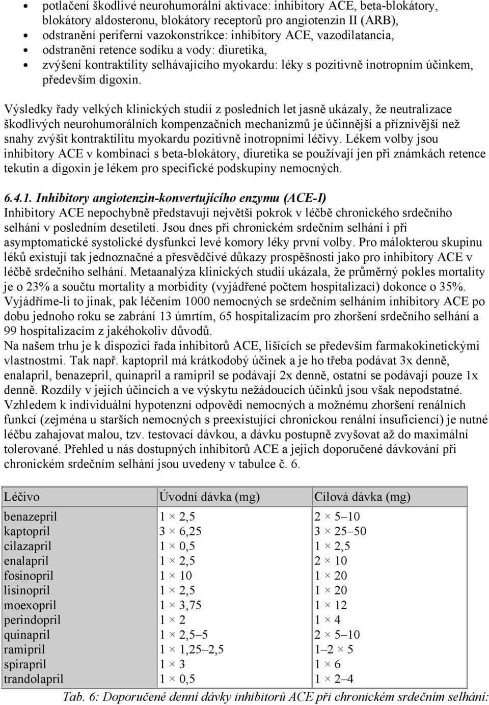 Výsledky řady velkých klinických studií z posledních let jasně ukázaly, že neutralizace škodlivých neurohumorálních kompenzačních mechanizmů je účinnější a příznivější než snahy zvýšit kontraktilitu