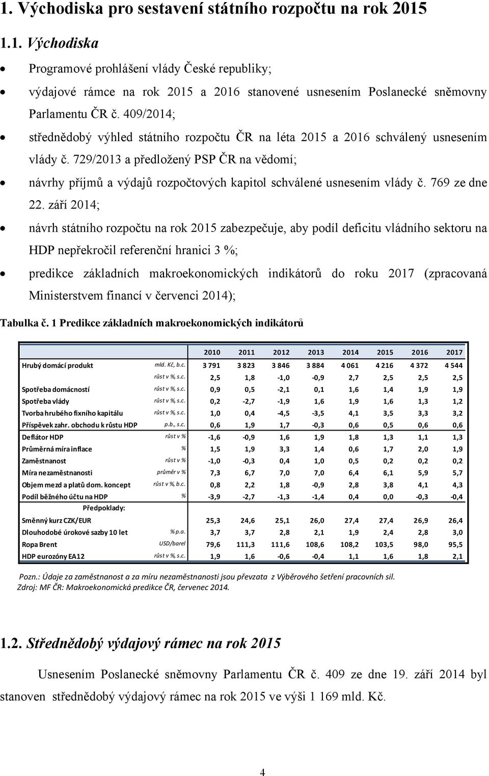 729/2013 a předložený PSP ČR na vědomí; návrhy příjmů a výdajů rozpočtových kapitol schválené usnesením vlády č. 769 ze dne 22.
