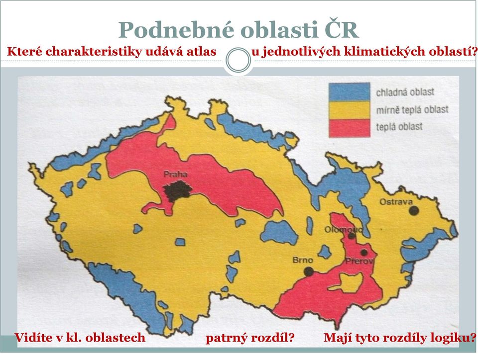 jednotlivých klimatických oblastí?