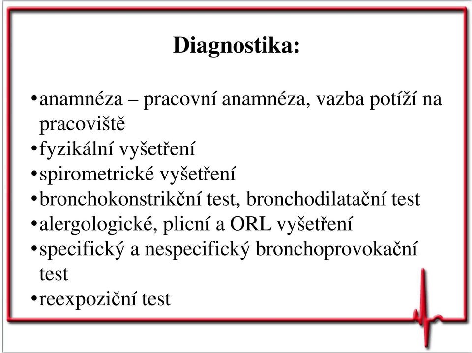 bronchokonstrikční test, bronchodilatační test alergologické,