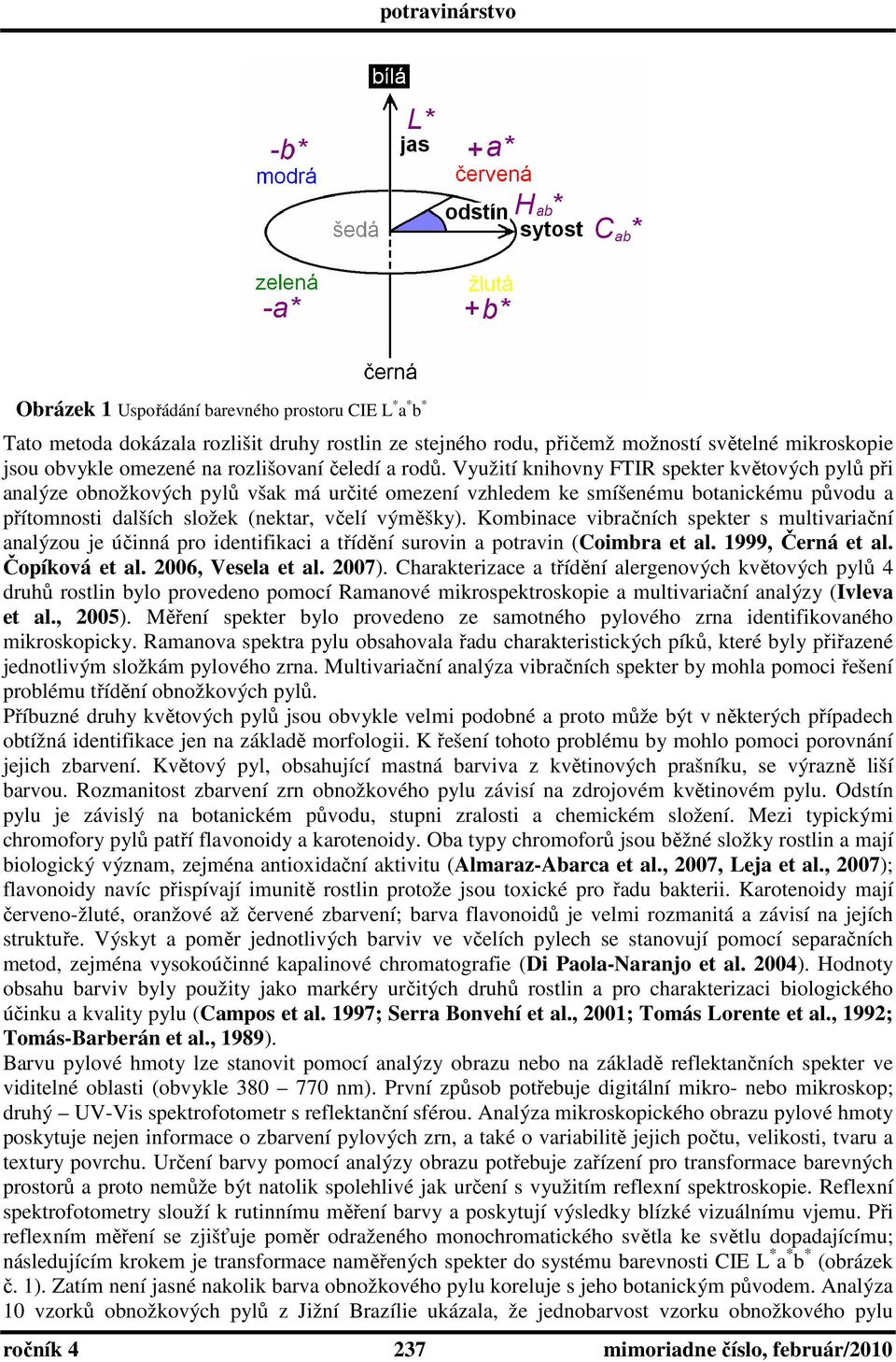 Kombinace vibračních spekter s multivariační analýzou je účinná pro identifikaci a třídění surovin a potravin (Coimbra et al. 1999, Černá et al. Čopíková et al. 2006, Vesela et al. 2007).