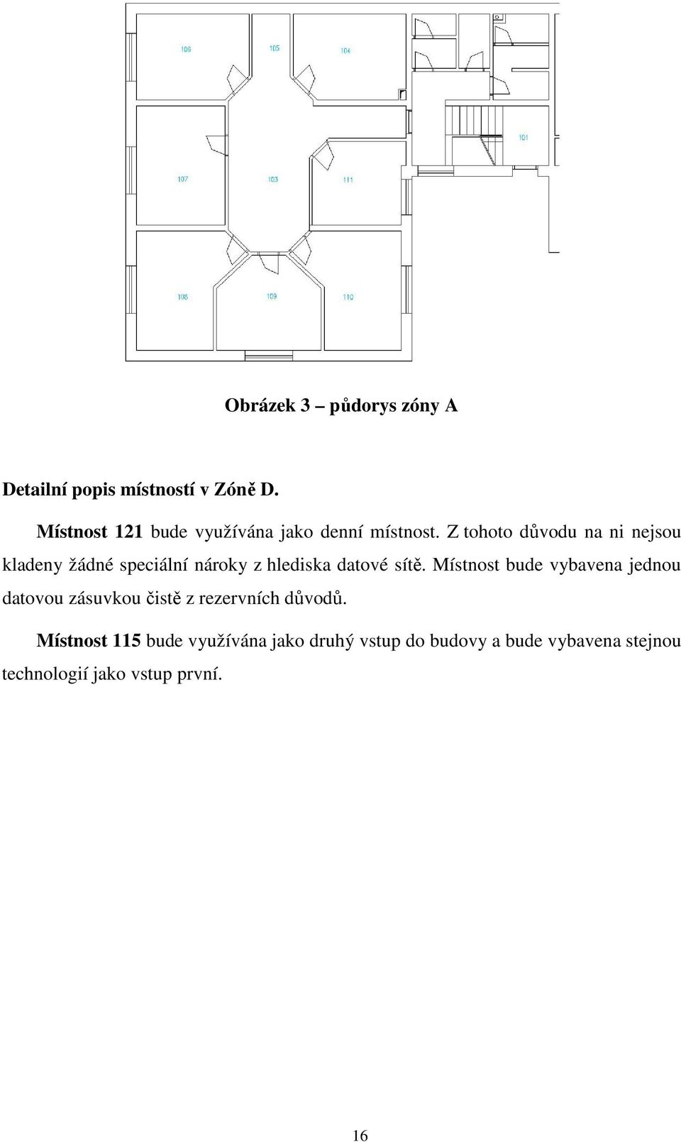 Z tohoto důvodu na ni nejsou kladeny žádné speciální nároky z hlediska datové sítě.