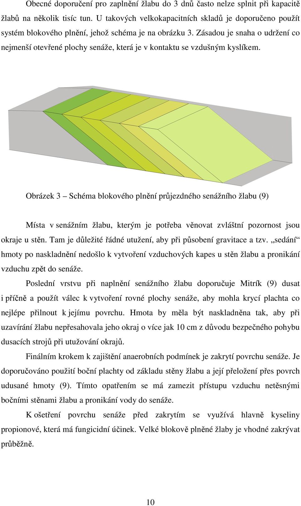 Zásadou je snaha o udržení co nejmenší otevřené plochy senáže, která je v kontaktu se vzdušným kyslíkem.