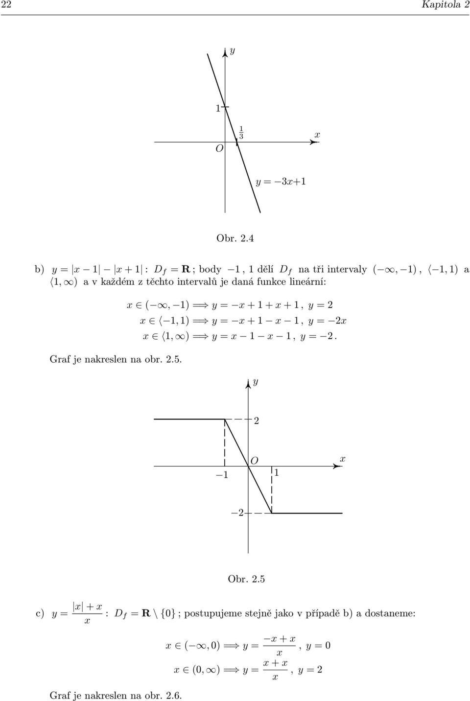 intervalů je daná funkce lineární: I (, ) = = + + +, =, ) = = +, =, ) = =, =.