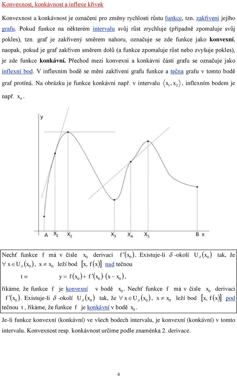 konkávní Přechod mezi konvexní a konkávní částí grau se označuje jako inlexní bod V inlexním bodě se mění zakřivení grau unkce a tečna grau v tomto bodě gra protíná Na obrázku je unkce konkávní např