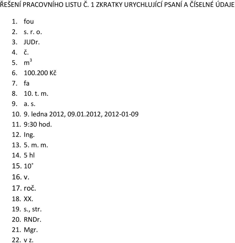 s. 10. 9. ledna 2012, 09.01.2012, 2012-01-09 11. 9:30 hod. 12. Ing. 13. 5. m.