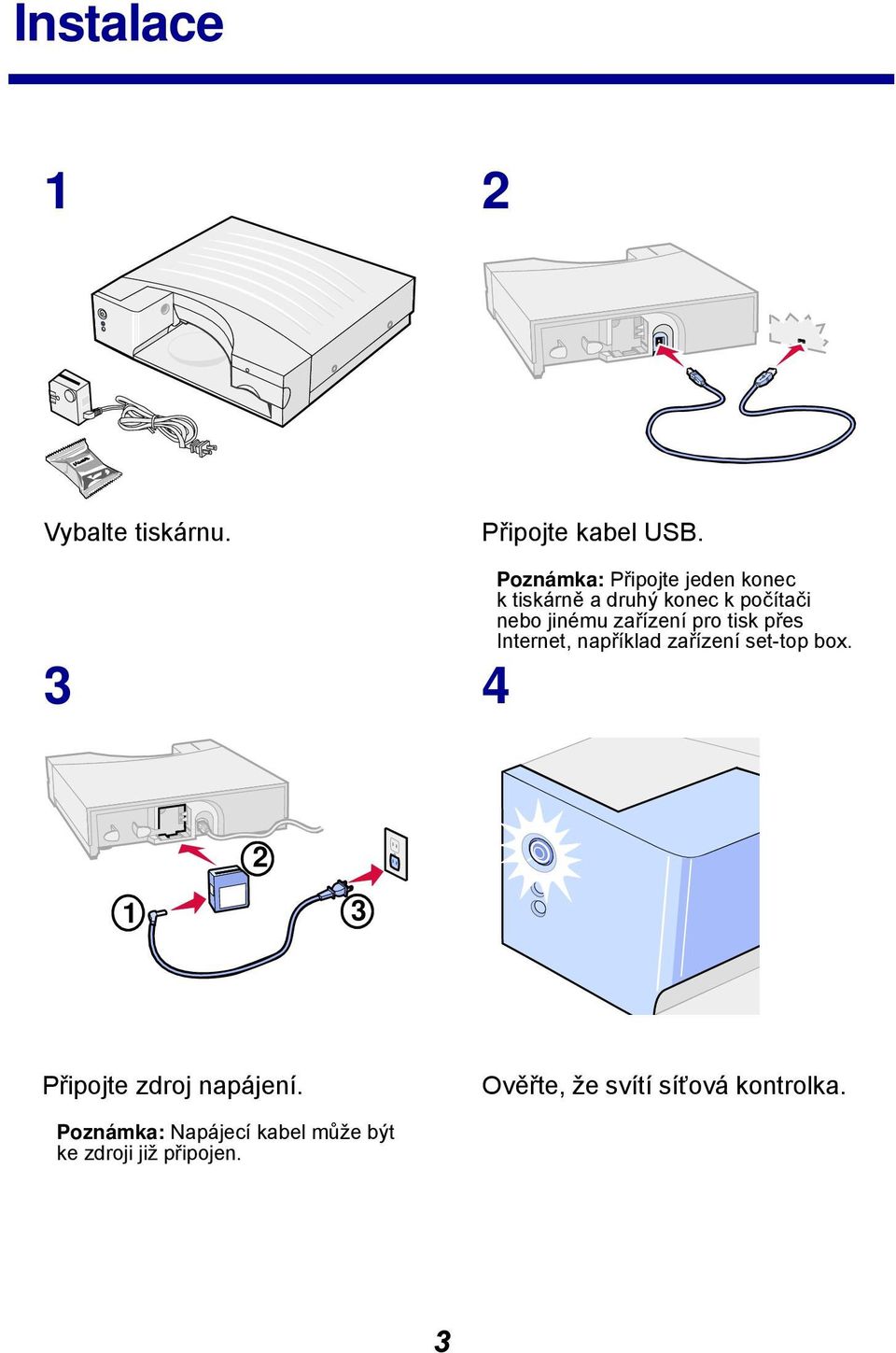 zařízení pro tisk přes Internet, například zařízení set-top box.