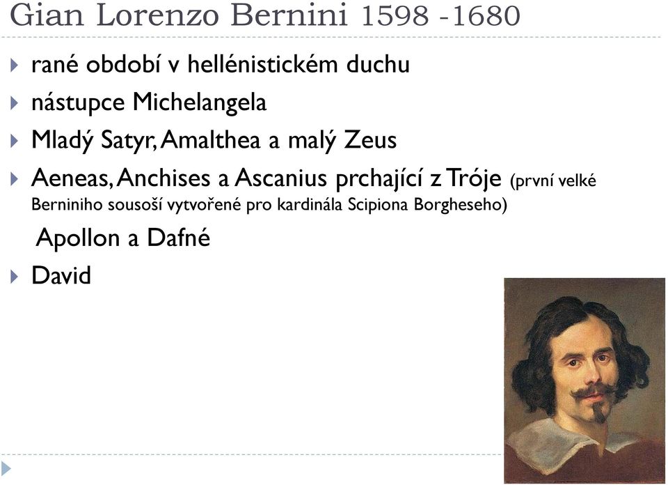 Anchises a Ascanius prchající z Tróje (první velké Berniniho