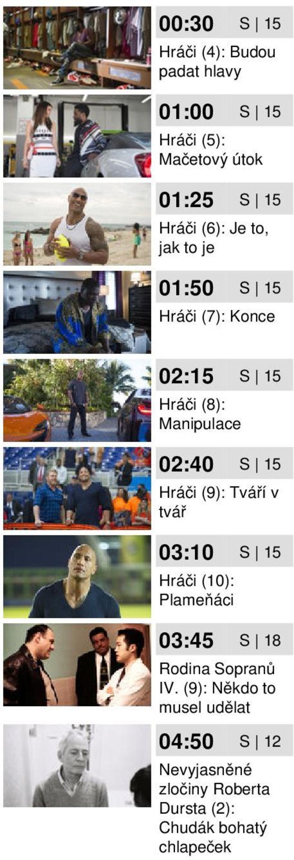 Hráči (9): Tváří v tvář 03:10 Hráči (10): Plameňáci 03:45 IV.