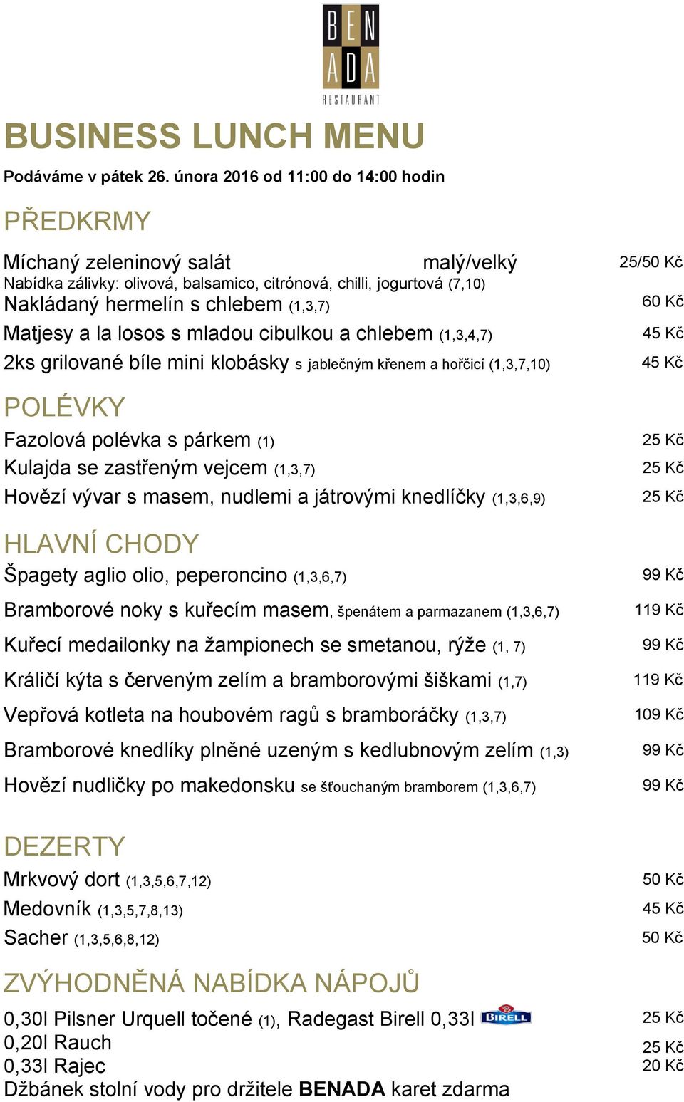 polévka s párkem (1) Špagety aglio olio,