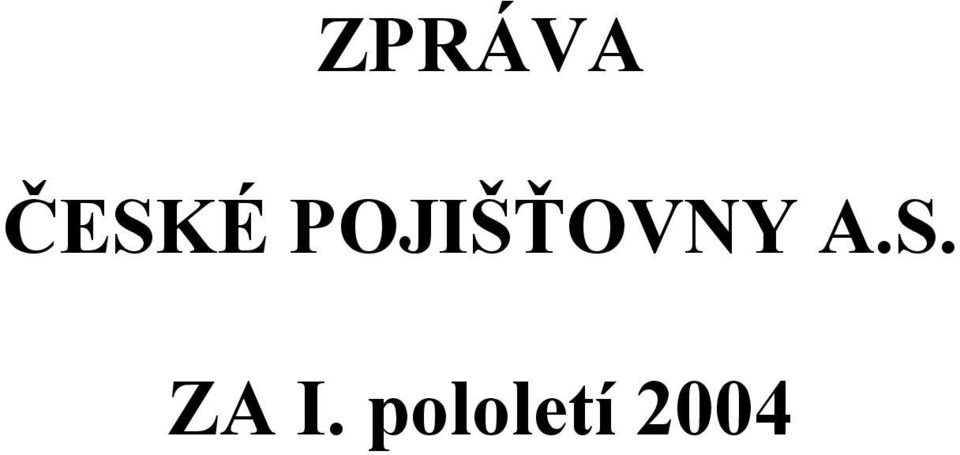 POJIŠŤOVNY