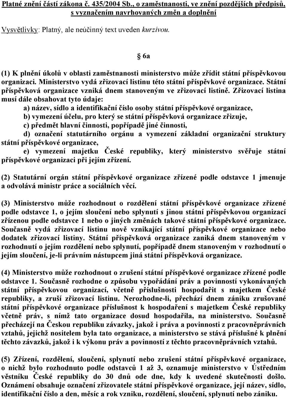 Státní příspěvková organizace vzniká dnem stanoveným ve zřizovací listině.