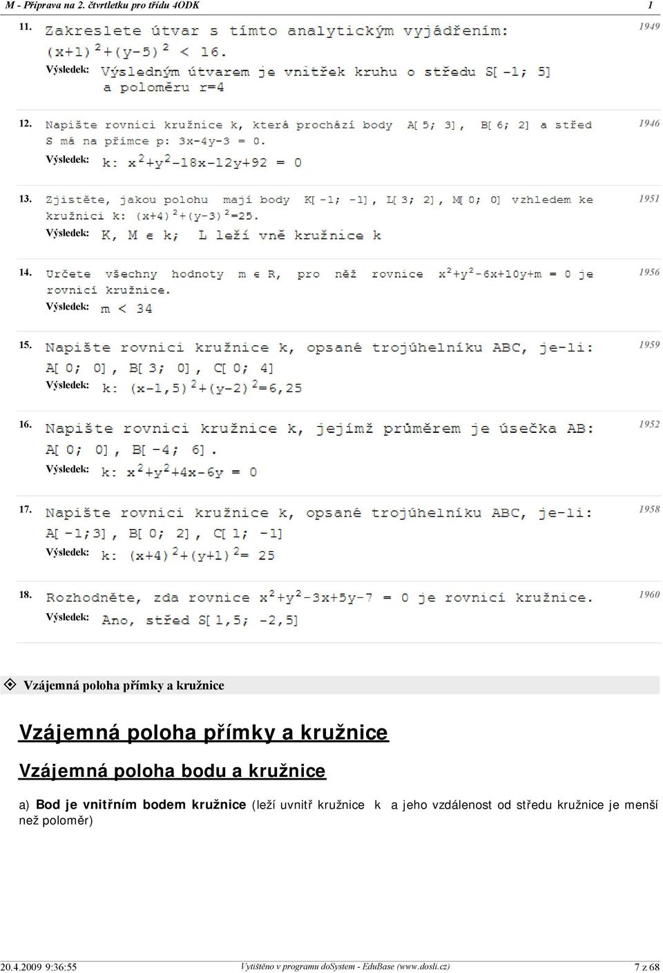 960 ± Vzájemná poloha přímky a kružnice Vzájemná poloha přímky a kružnice Vzájemná