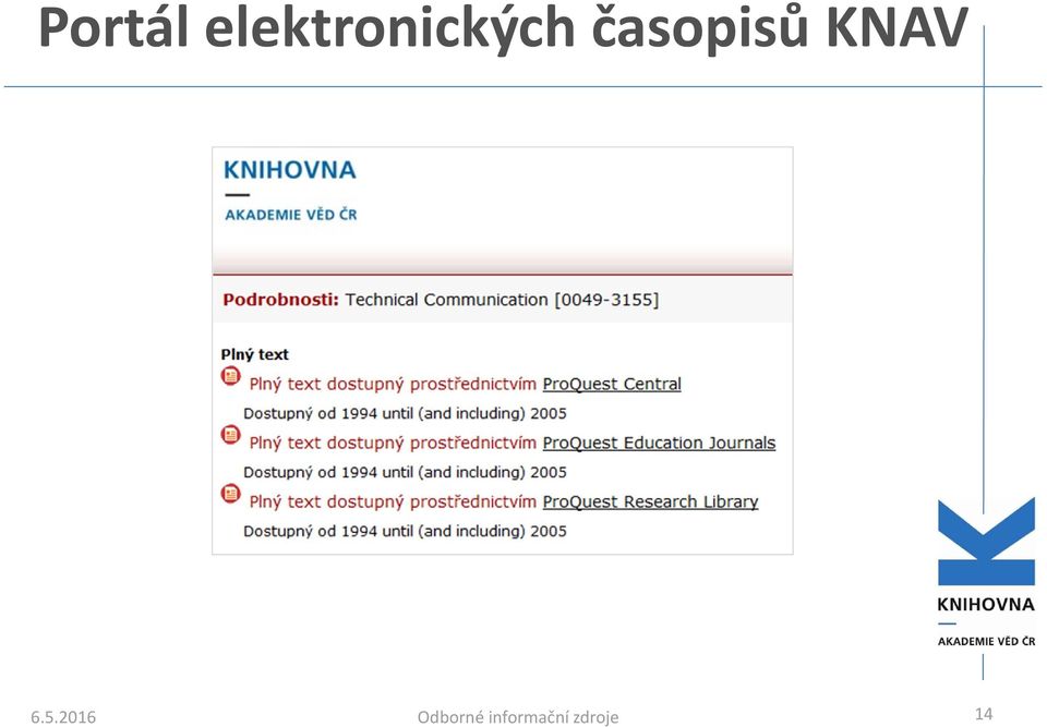 časopisů KNAV 6.5.