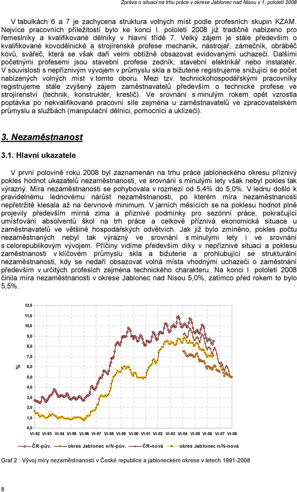 Velký zájem je stále především o kvalifikované kovodělnické a strojírenské profese mechanik, nástrojař, zámečník, obráběč kovů, svářeč, která se však daří velmi obtížně obsazovat evidovanými uchazeči.