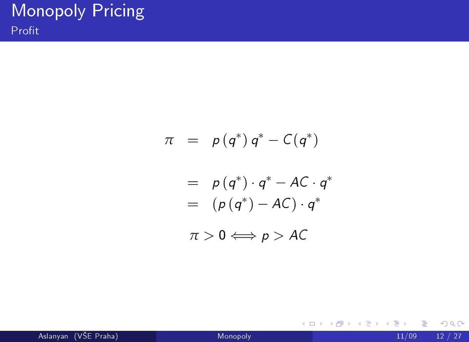 ) AC ) q π > 0 () p > AC Aslanyan