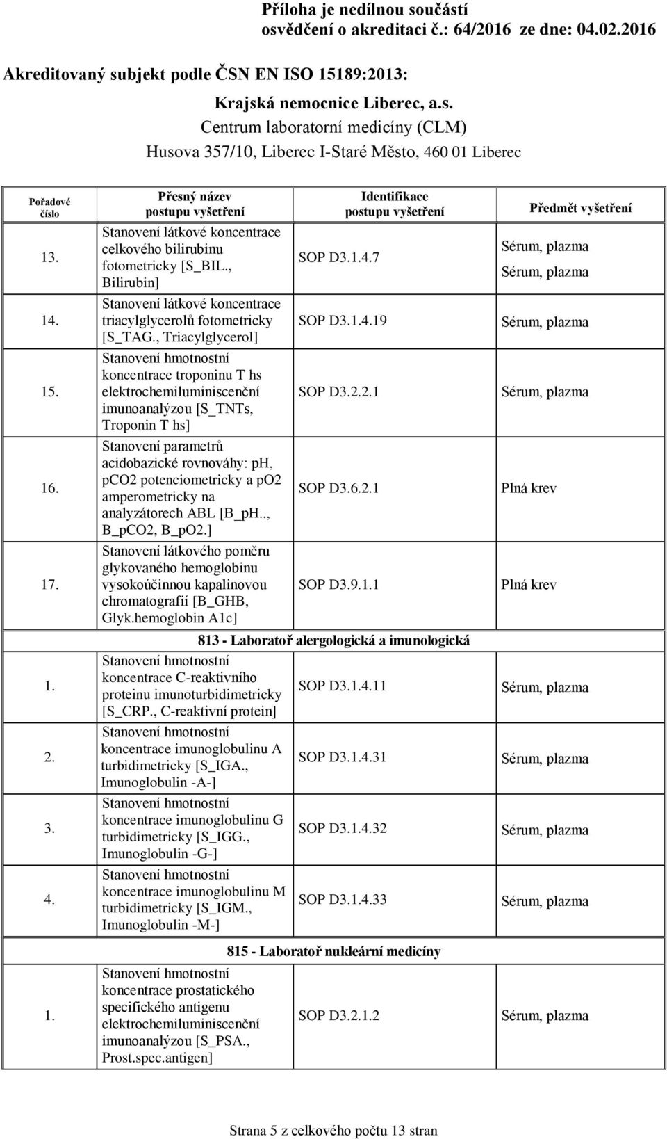 potenciometricky a po2 amperometricky na analyzátorech ABL [B_pH.., B_pCO2, B_pO] Stanovení látkového poměru glykovaného hemoglobinu vysokoúčinnou kapalinovou chromatografií [B_GHB, Glyk.