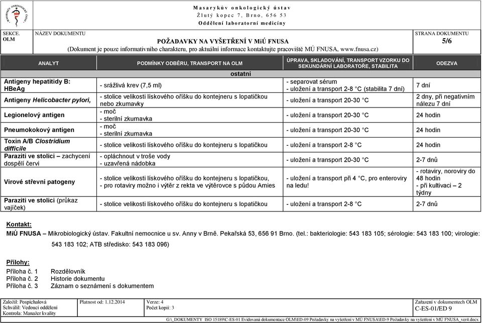 stolice velikosti lískového oříšku do kontejneru s lopatičkou - uložení a transport 2-8 C 24 hodin - opláchnout v troše vody - uzavřená nádobka - stolice velikosti lískového oříšku do kontejneru s