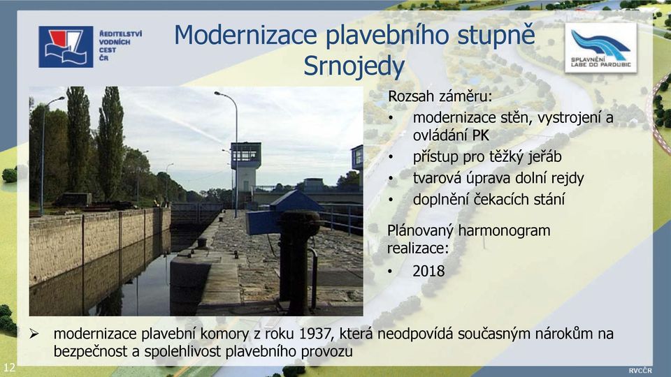 áb tvarová úprava dolní rejdy dopln$ní "ekacích stání Plánovan% harmonogram