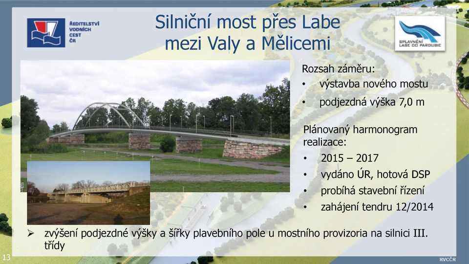 v%)ka 7,0 m Plánovan% harmonogram realizace: 2015 2017 vydáno ÚR, hotová DSP