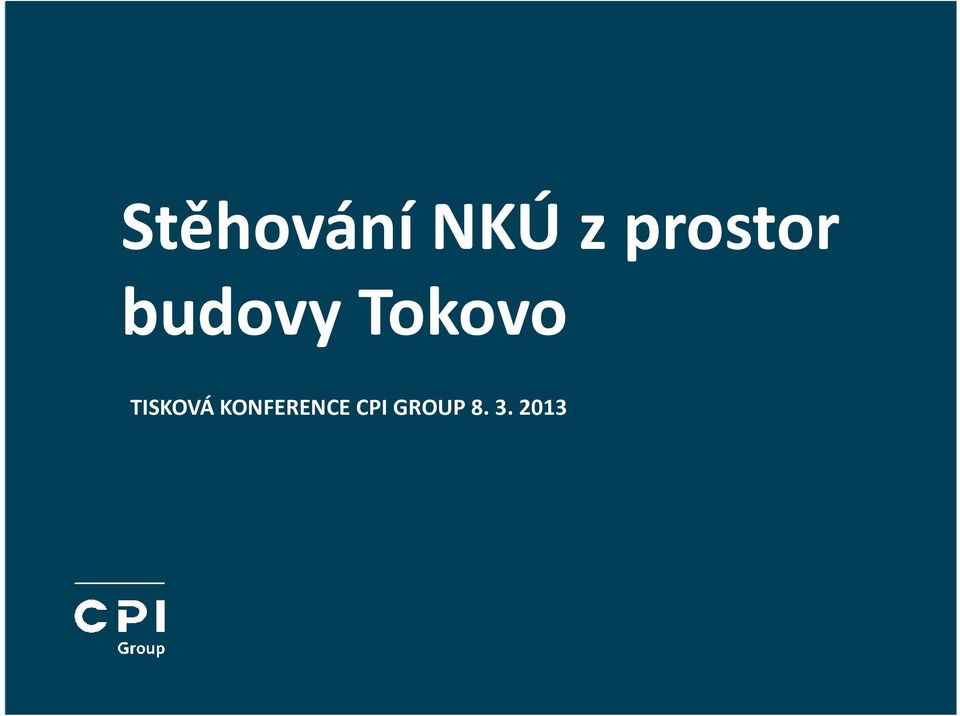 prezentace budovy Tokovo