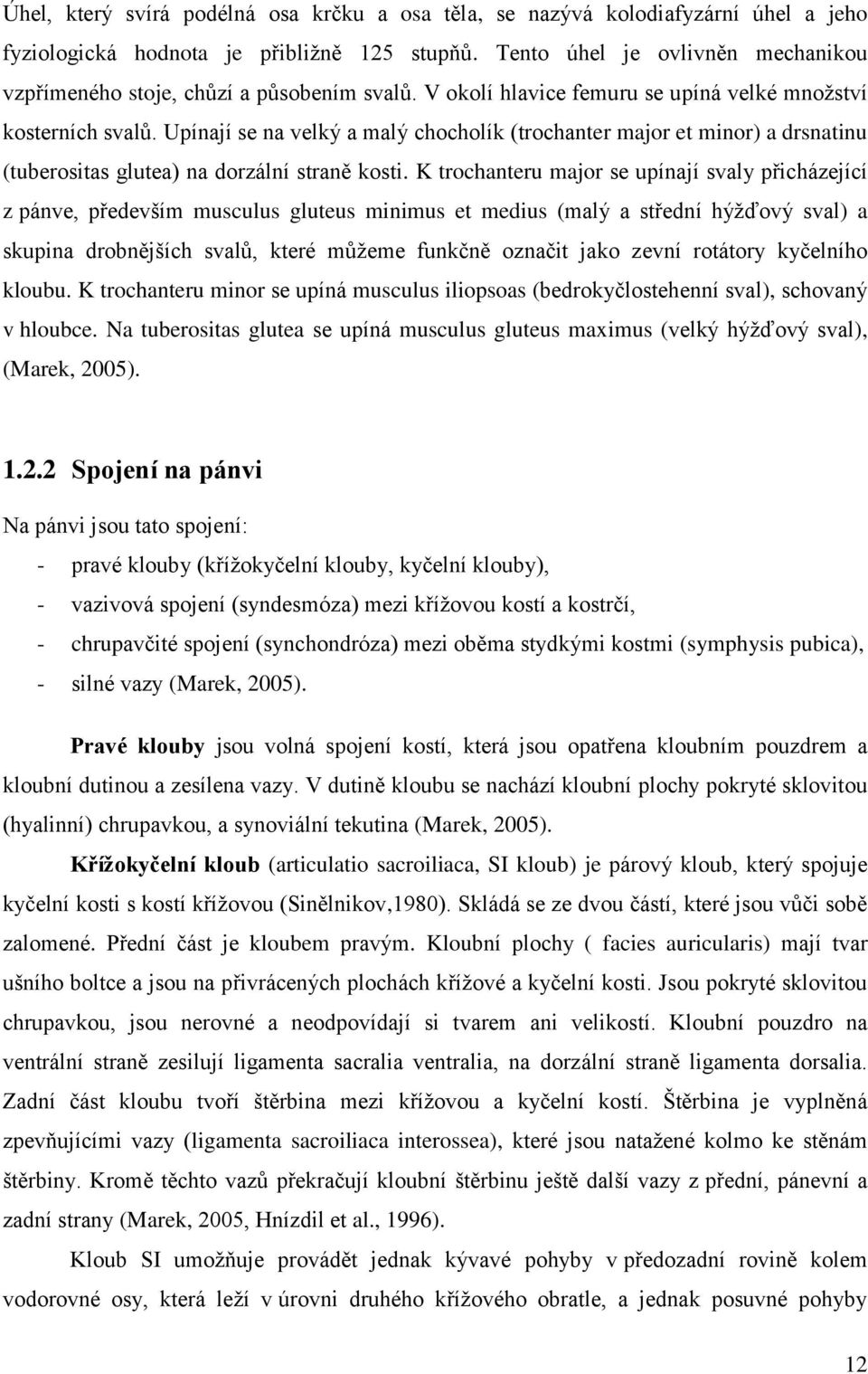 Upínají se na velký a malý chocholík (trochanter major et minor) a drsnatinu (tuberositas glutea) na dorzální straně kosti.