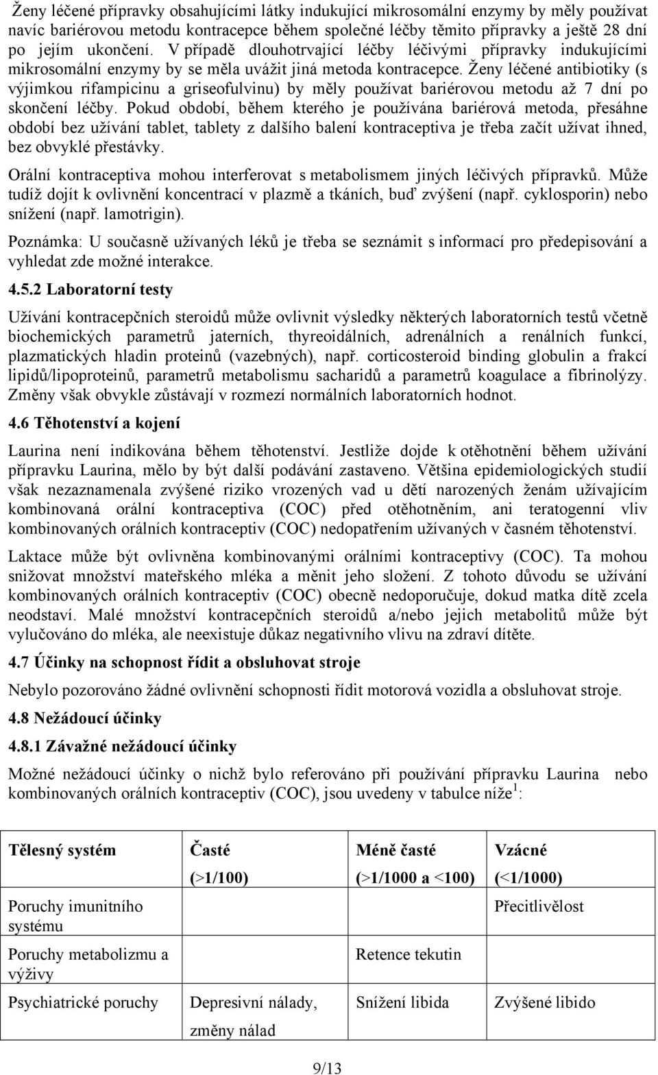 Ženy léčené antibiotiky (s výjimkou rifampicinu a griseofulvinu) by měly používat bariérovou metodu až 7 dní po skončení léčby.