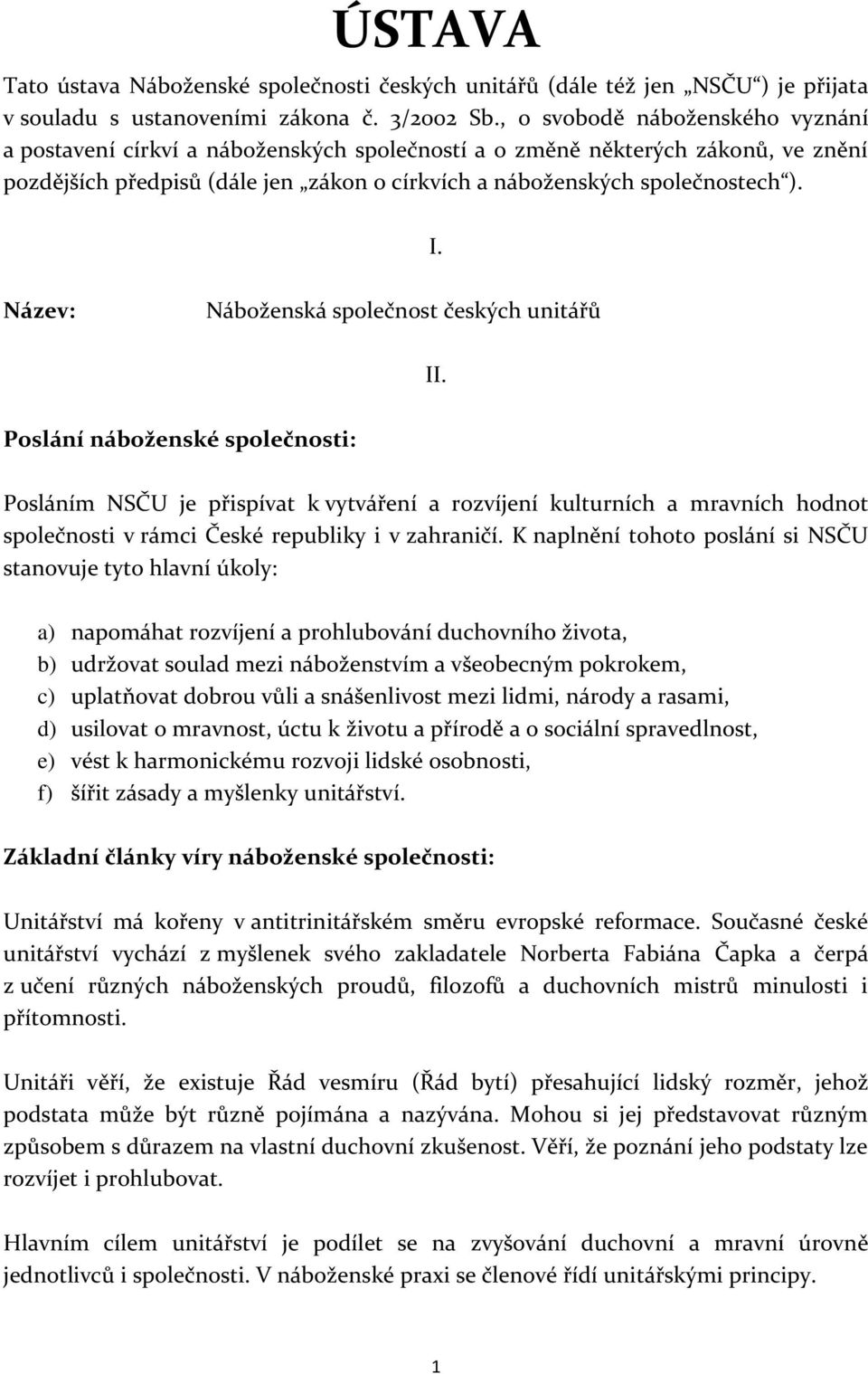 Název: Náboženská společnost českých unitářů II.